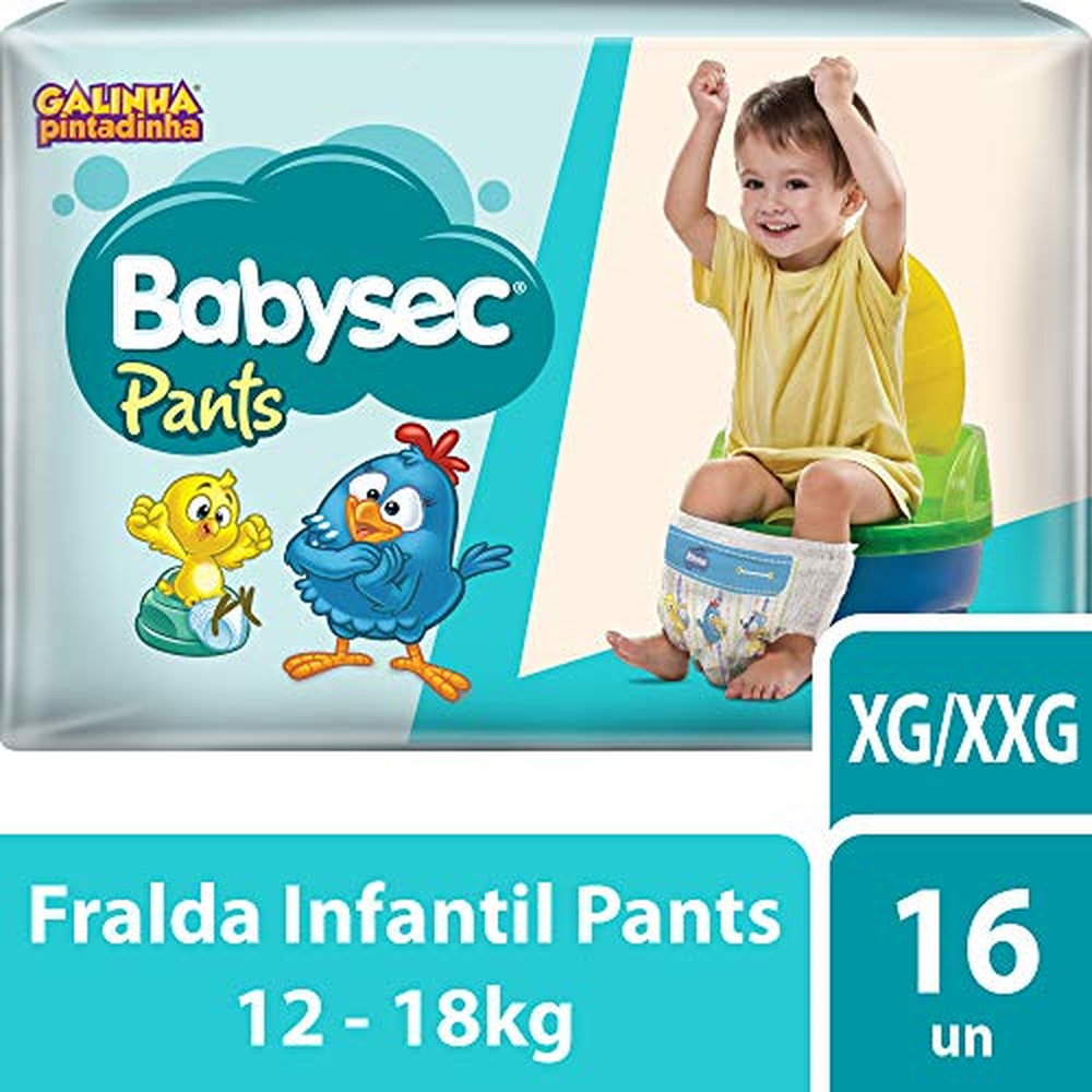 Fralda Babysec Pants XG/XXG 6 PCTx16 Unidades