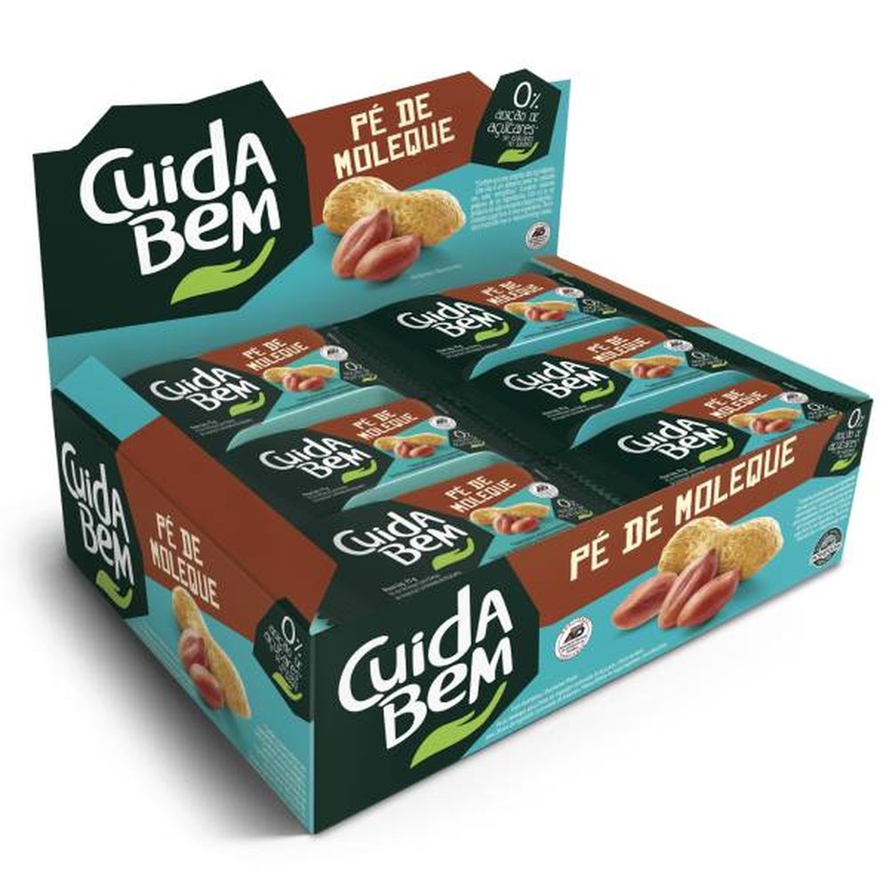 Pé De Moleque Cuida Bem Zero Açúcar Caixa De 360G 24 Unidades