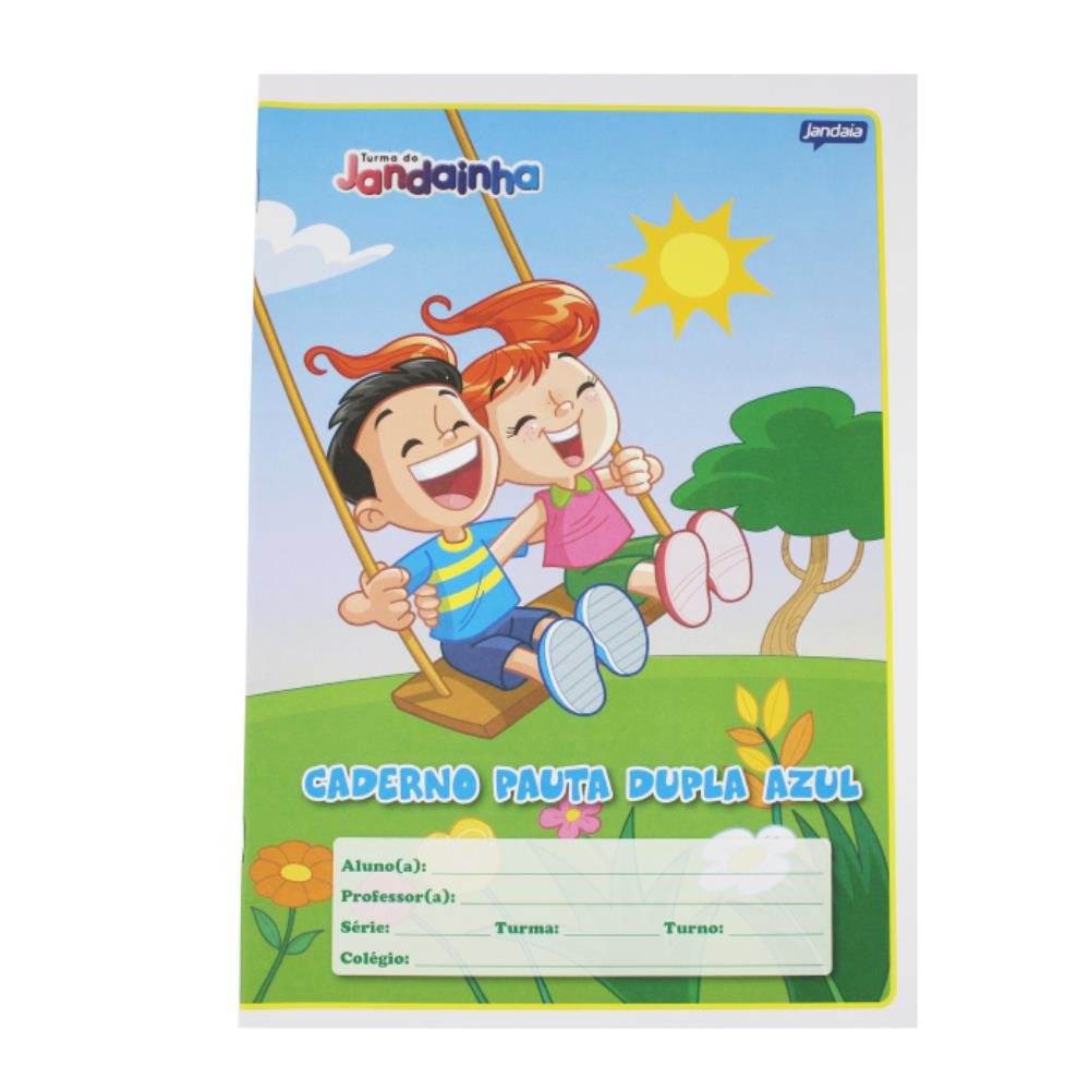Caderno Pauta Dupla Azul Turma do Jandainha 32 Folhas - Capa Flexivel