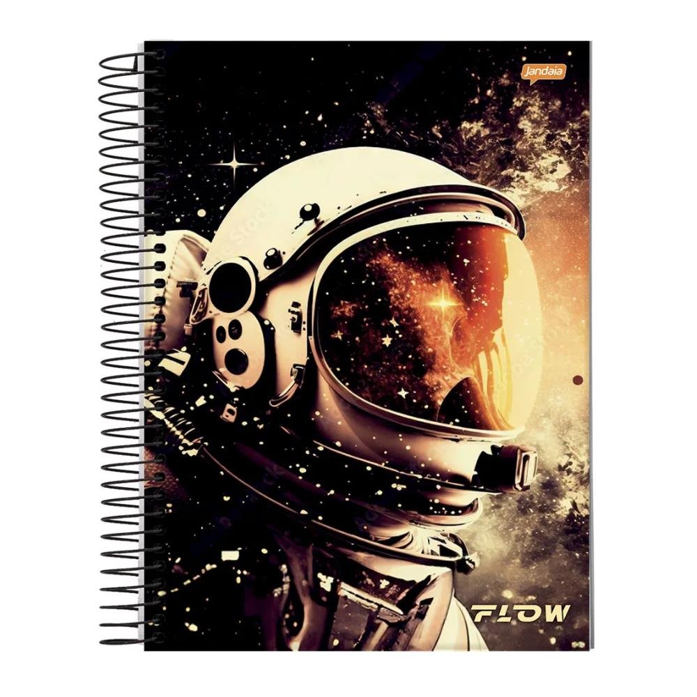 Caderno Universitário Capa Dura 15 Matérias 240 Folhas Flow Jandaia Sortido