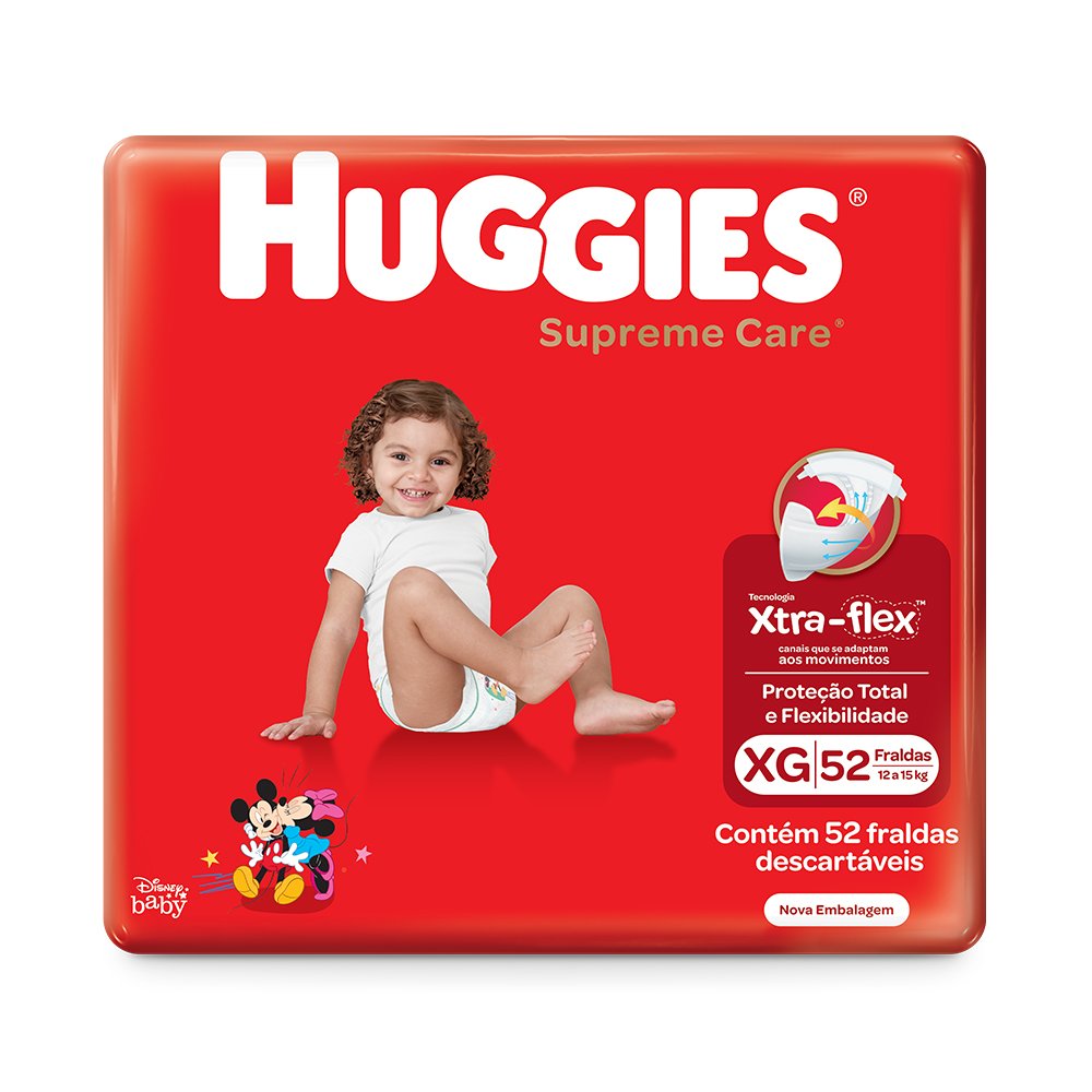 Fralda Huggies Supremecare Hiper Xg 52 Unidades Kimberly Clark