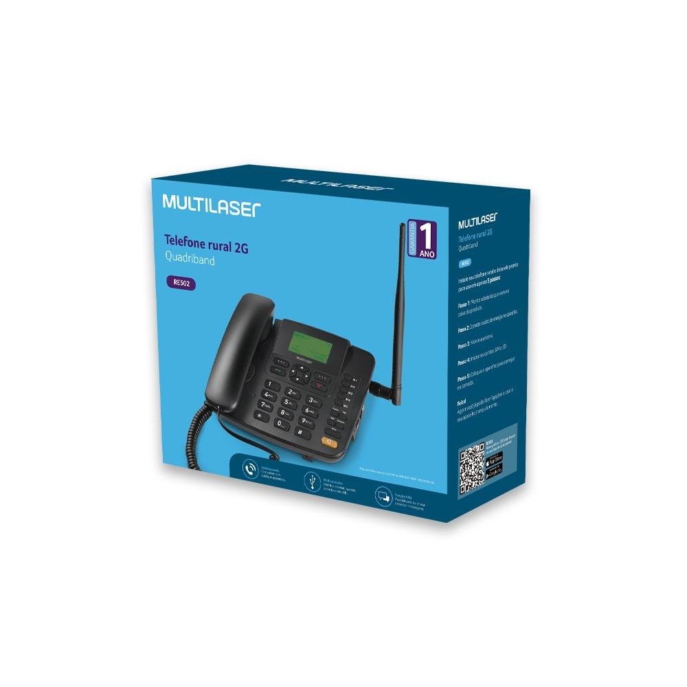 Telefone Celular Rural De Mesa Quadriband 2G Dual Sim Multilaser - RE502