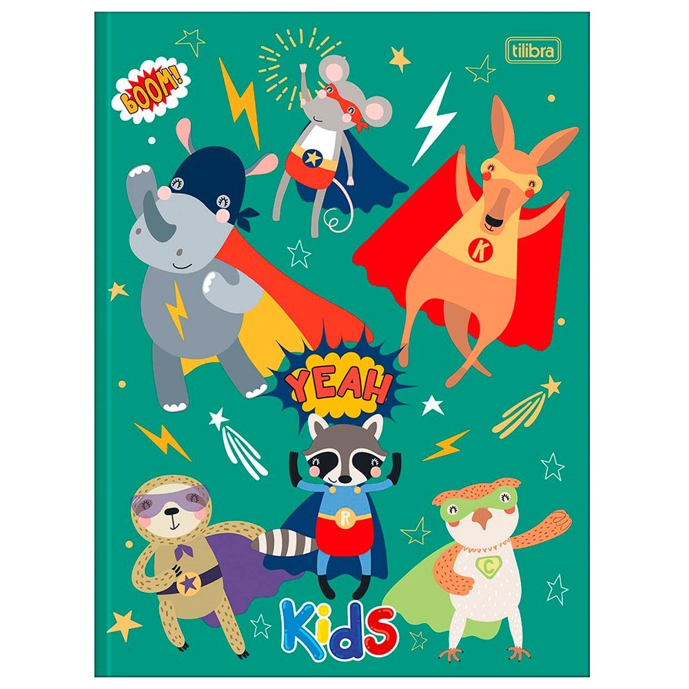 Caderno Costurado Tilibra Universitário Capa Dura Sapeca 96 Folhas - Embalagem com 5 Unidades (Sortidos)
