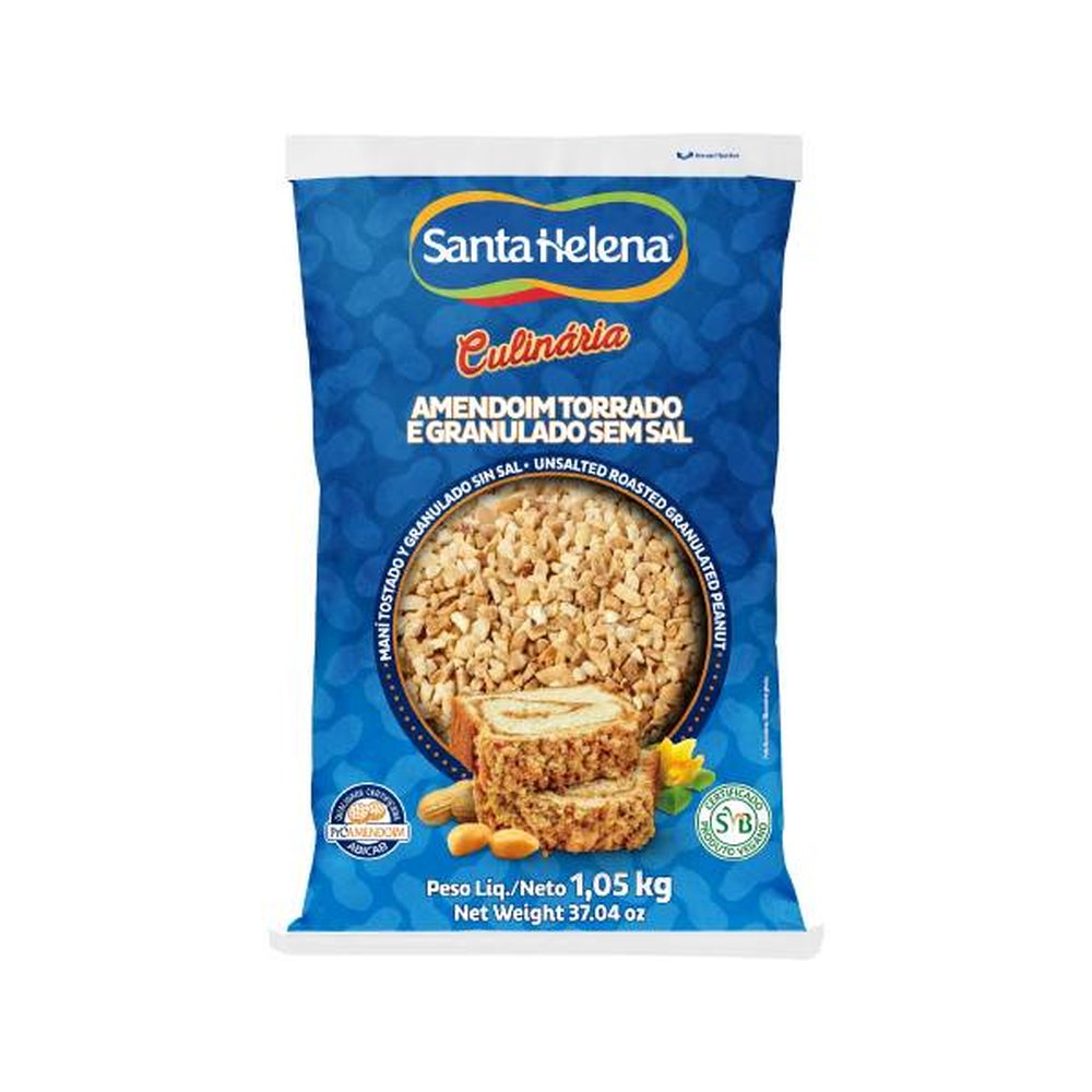 Amendoim Torrado E Granulado Sem Sal 1,05Kg Pacote
