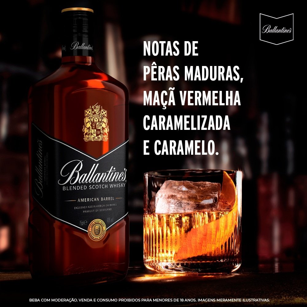 Whisky Ballantine's American Barrel Blended Escocês 750 ml