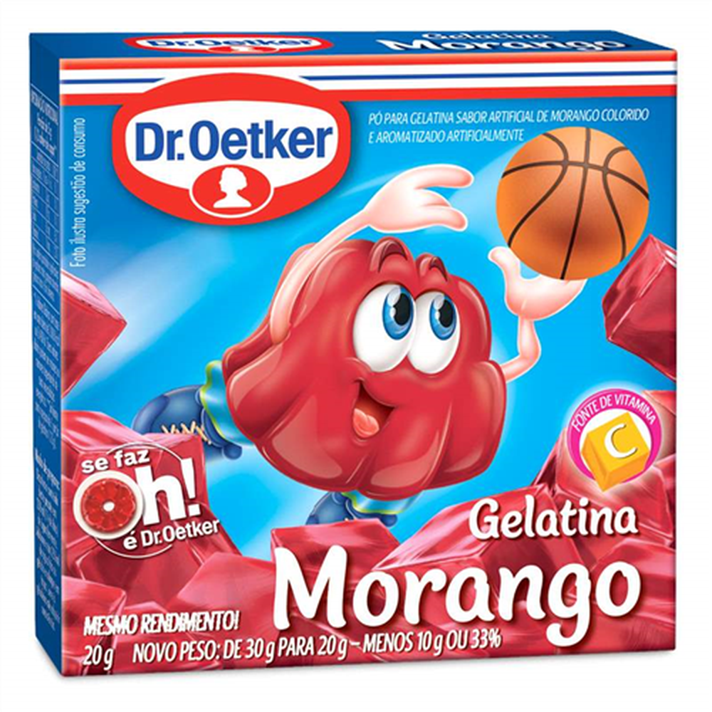 Gelatina Dr.Oetker 20g Morango