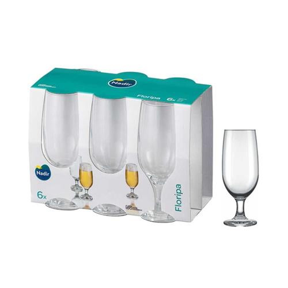 Taça Cerveja Vidro Incolor Floripa 300mL com 6 peças Nadir