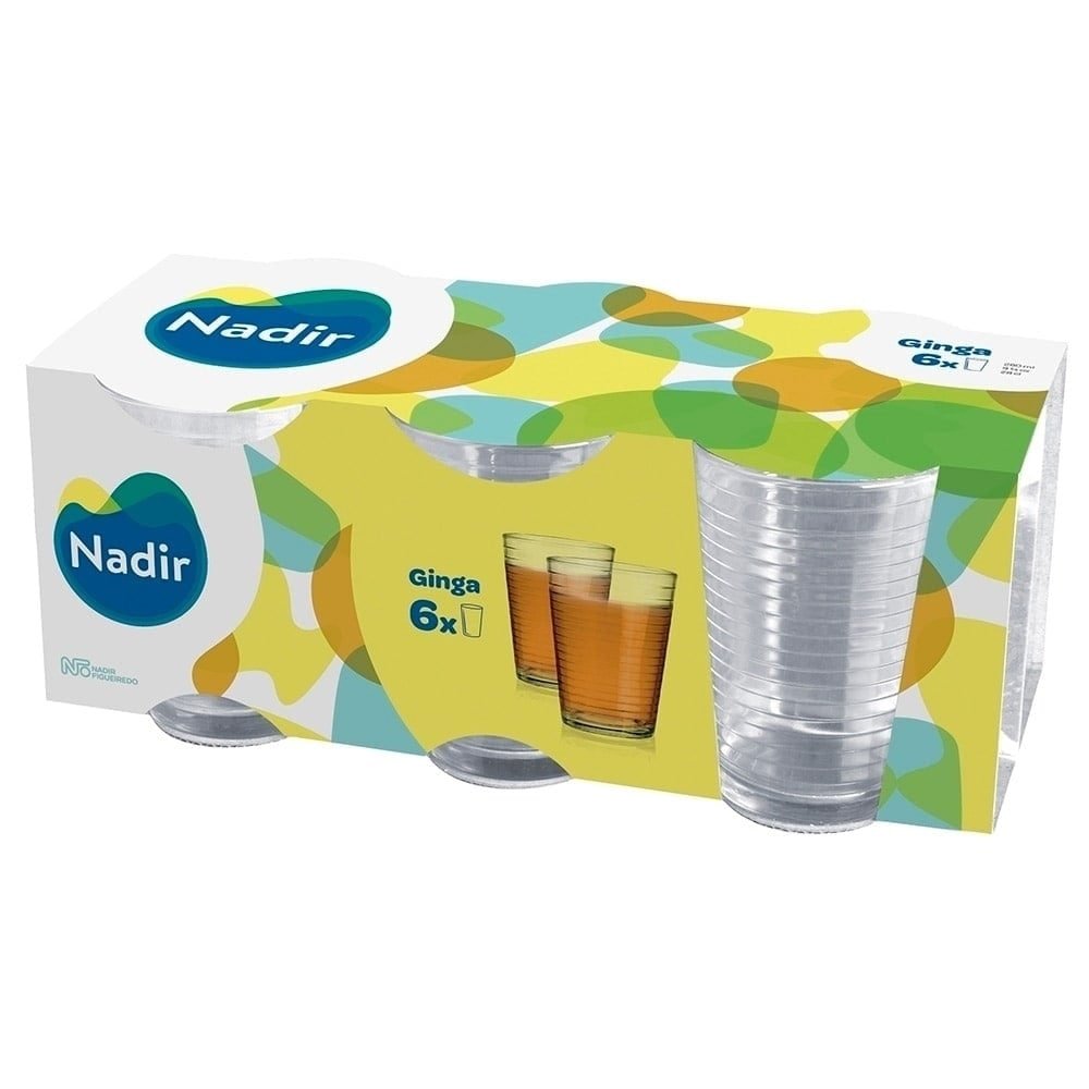 Conjunto de Copos Nadir 265ml Ginga - Embalagem com 6 Peças