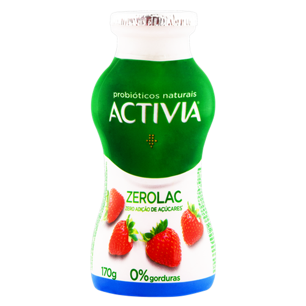 Activia Liquido Morango Zero Lactose 170G