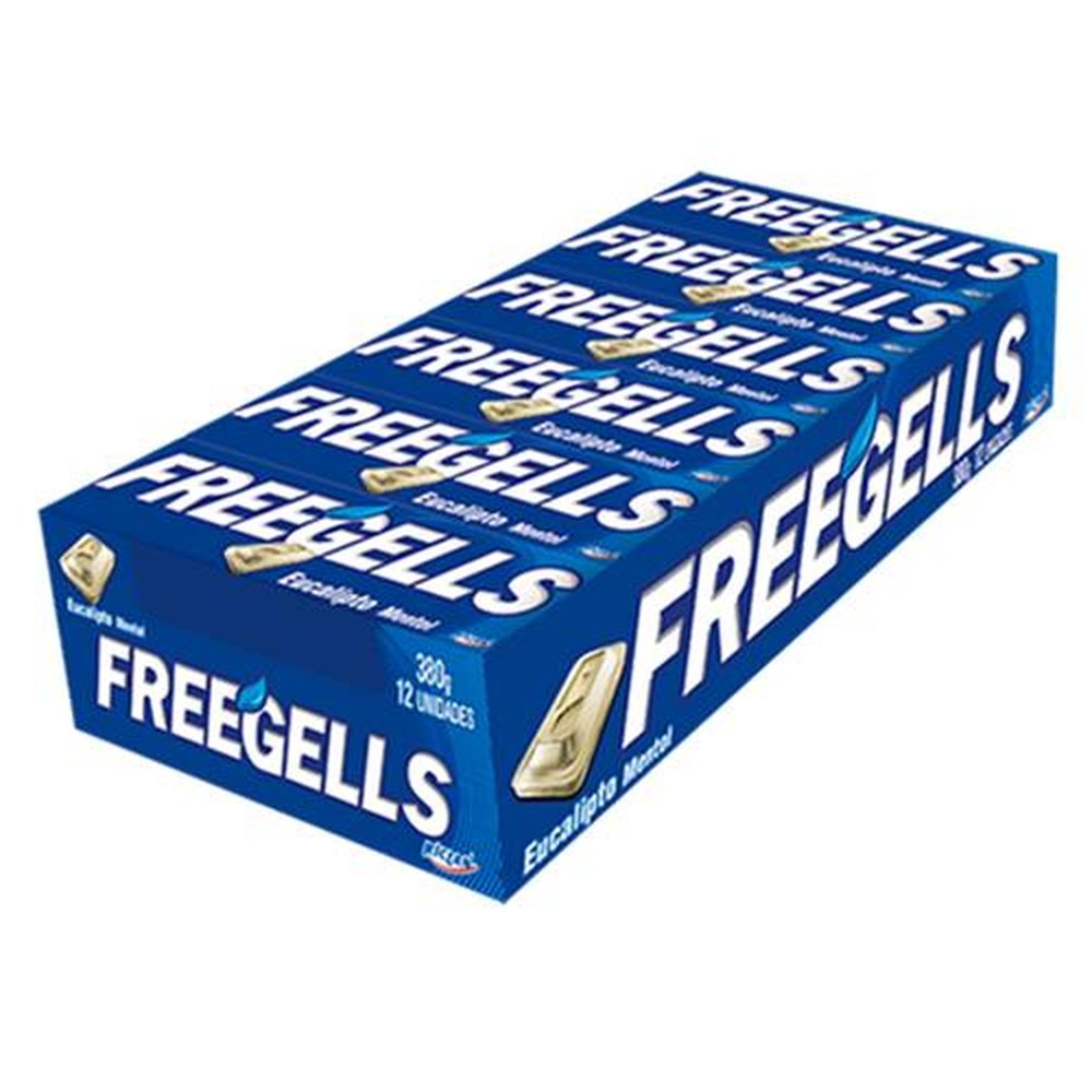 Drops Freegells Display Com 12 Unidades Sabor Eucalipto Riclan