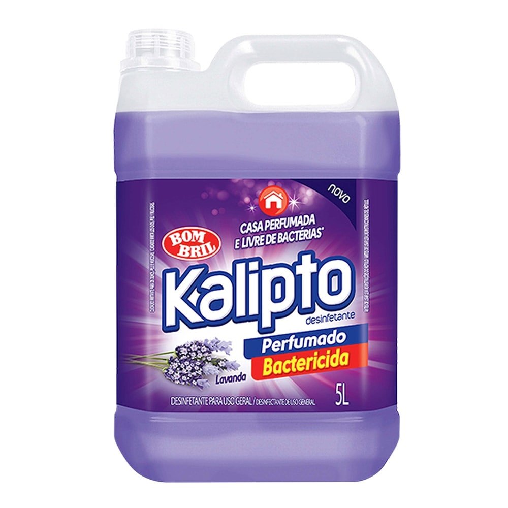 Desinfetante Kalipto Lavanda 5L - Embalagem com 4 Unidades