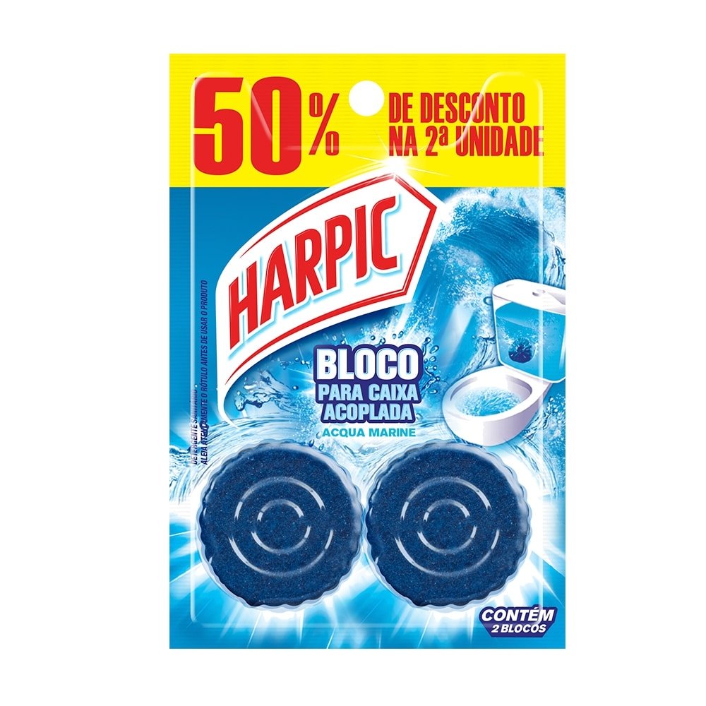 Harpic 2 Bloco Caixa Acoplada Marine 50% Desconto Na 2º Unidade-Unidade/1