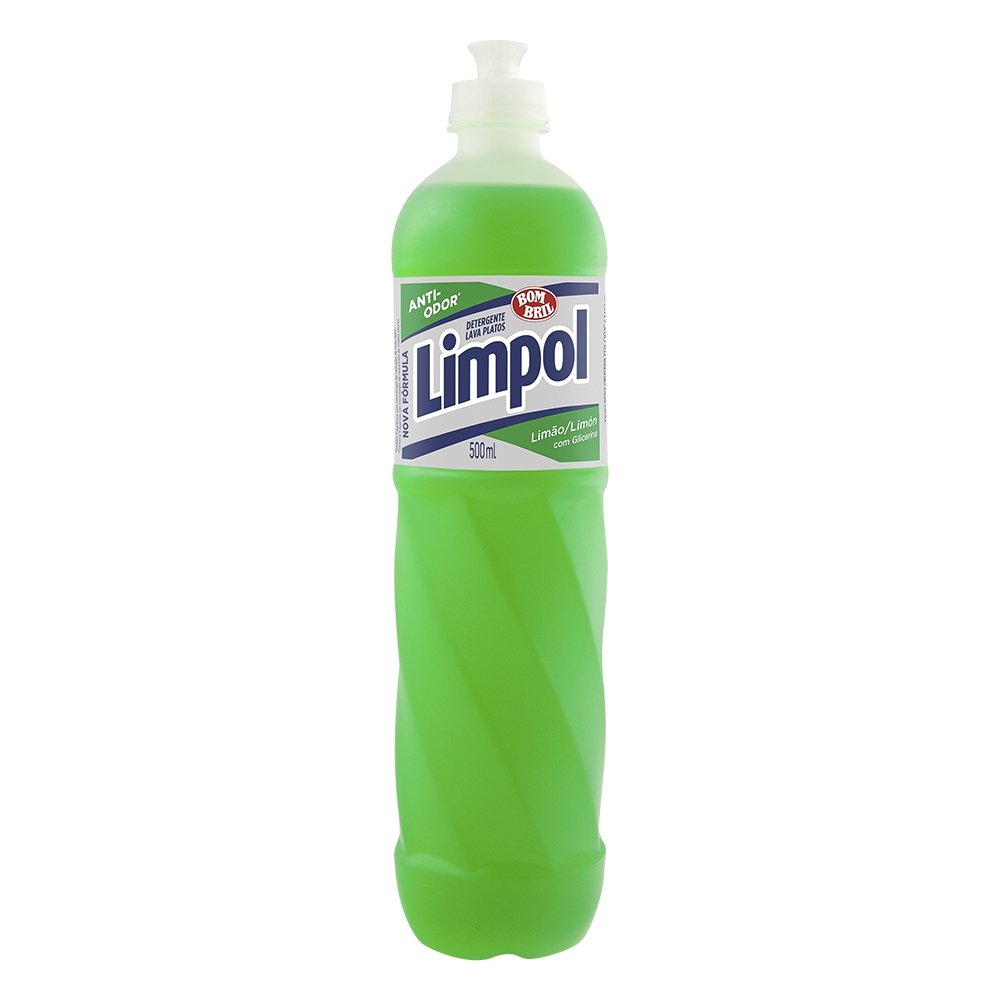 Detergente Limpol Limão 500ml - Embalagem com 24 Unidades