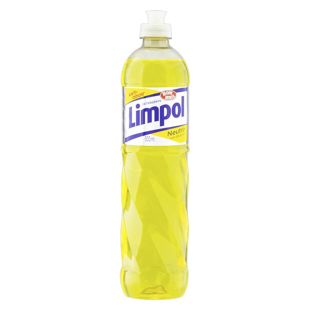 Detergente Limpol Neutro 500ml - Embalagem com 24 Unidades