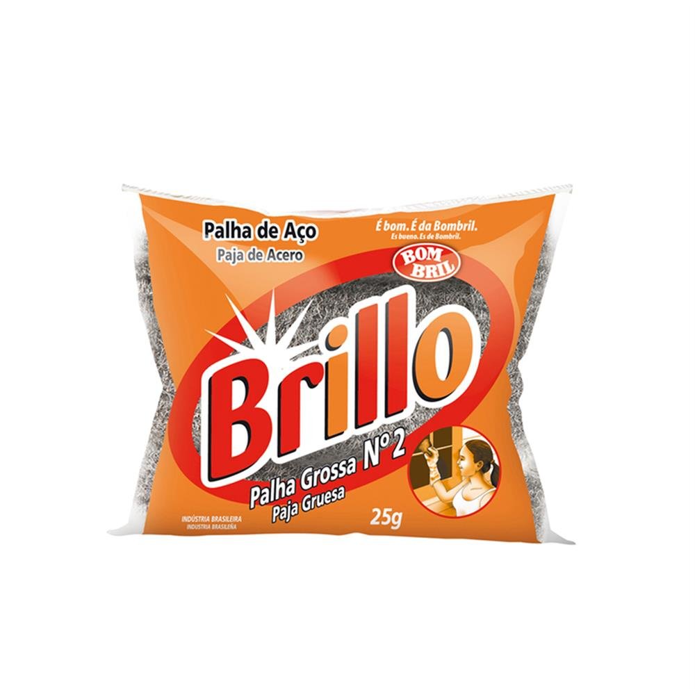 Palha Aço 2 Bombril 4Pcx20unx25g