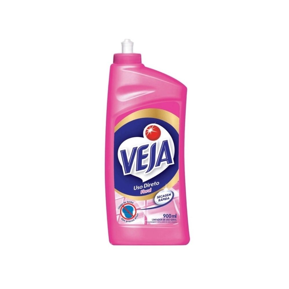 Veja Uso Direto 900ml Floral Com 1 Unidades