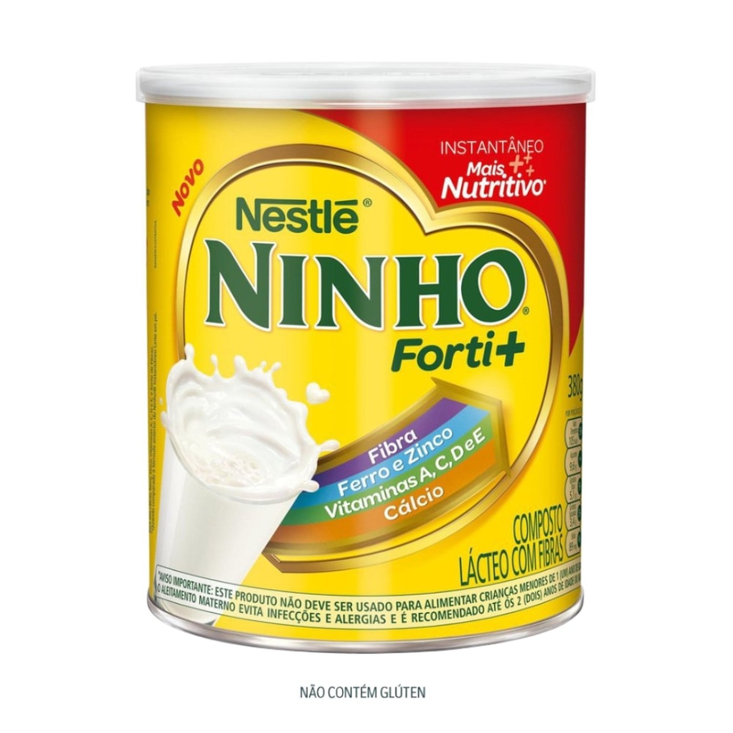 Ninho Forti+ Instantâneo Lata 380g - Embalagem com 24 Unidades