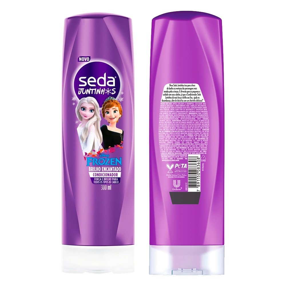 Condicionador Seda Infantil Juntinhos Frozen Brilho Encantado 300ml