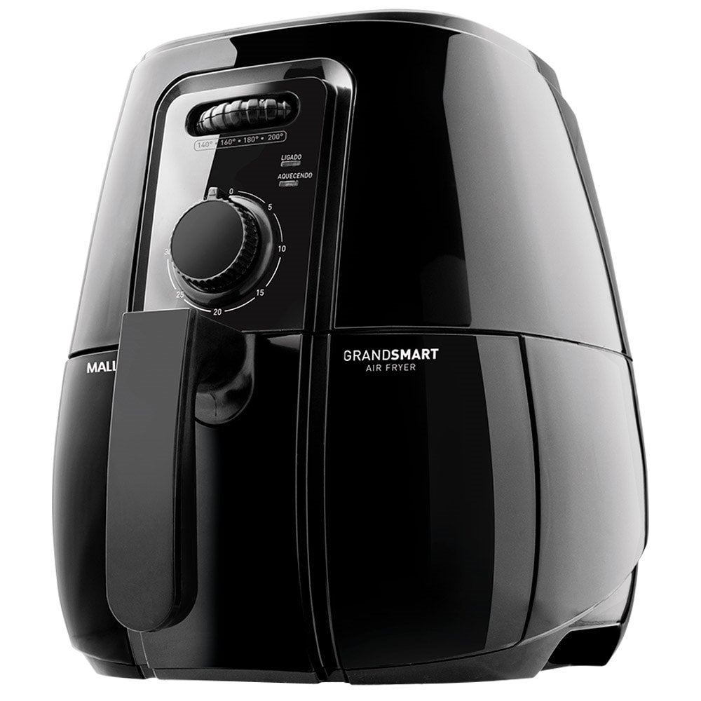 Fritadeira Sem Óleo Mallory Air Fryer, GrandSmart, 4 Litros, 1200W, Preta, 220V