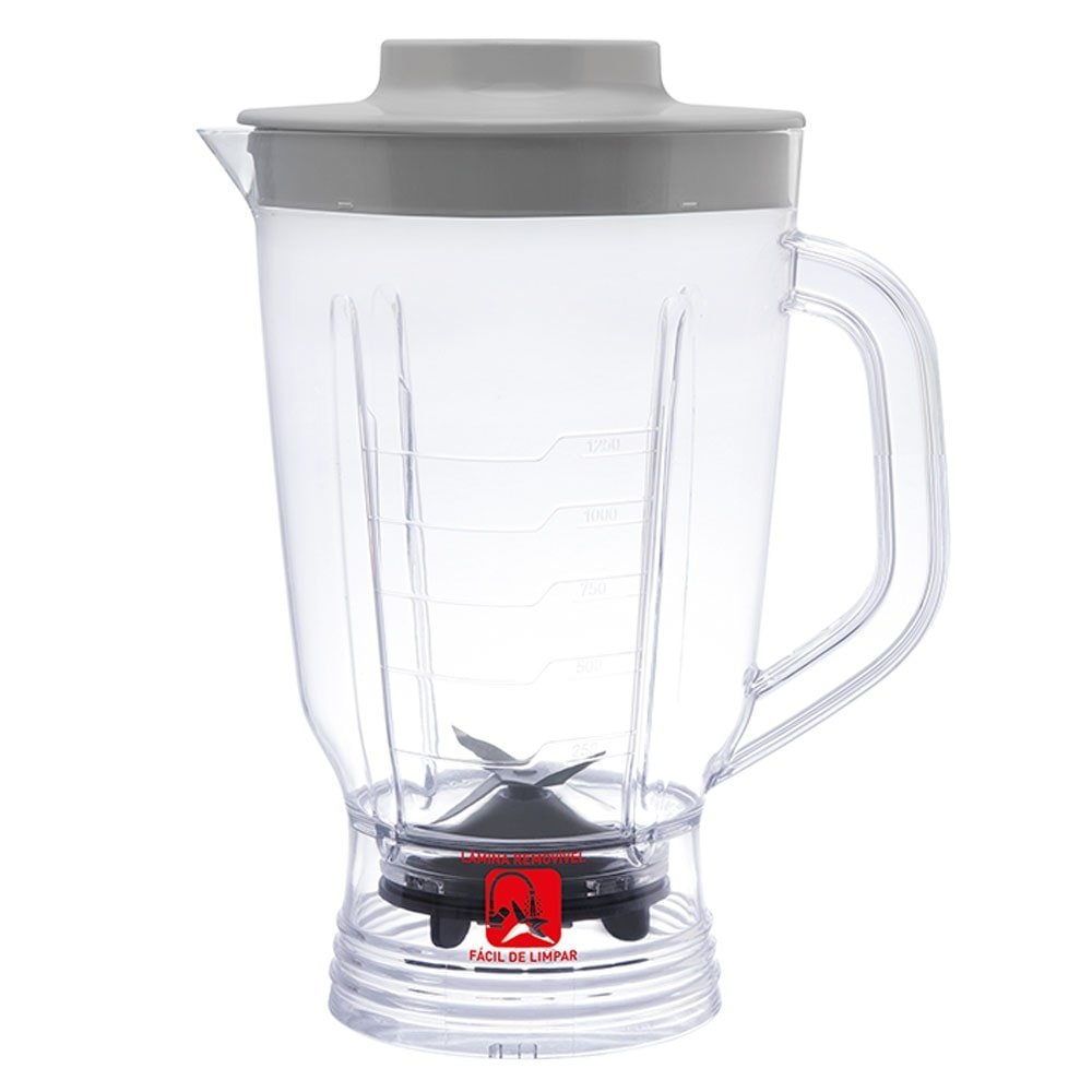 Liquidificador Arno LQ31 Power Mix | Limpa Fácil, Copo Cristal e 5 Velocidades + Pulsar, 550W, Cinza, 220V