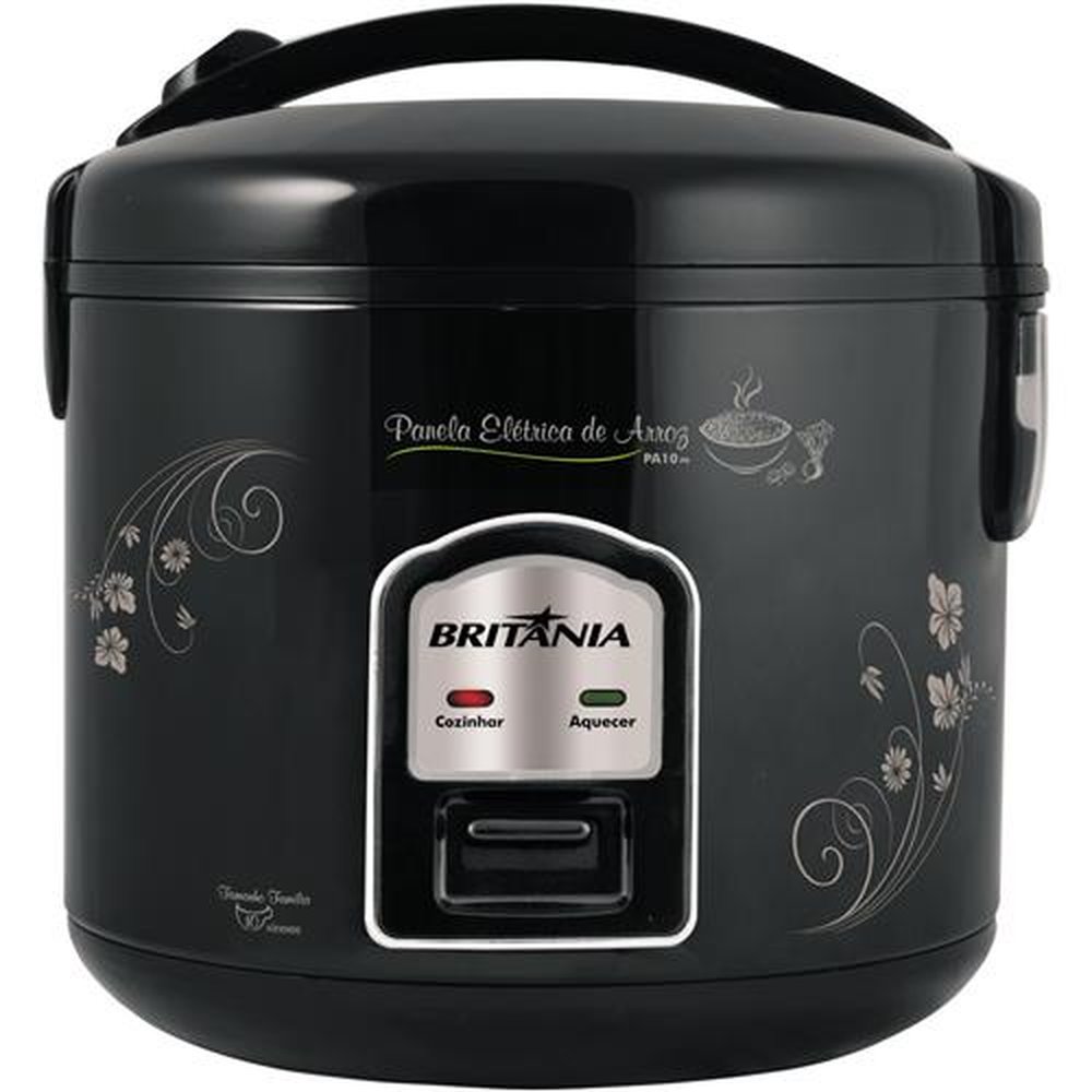 Panela de Arroz Elétrica Britânia PA10 10 Xícaras, Preto, 220V