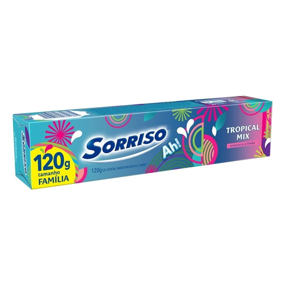Creme Dental Sorriso Mix Tropical 120g Embalagem com 12 Unidades