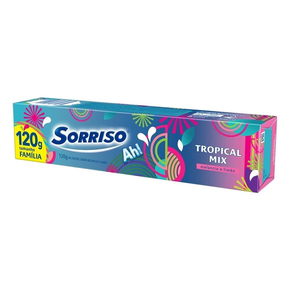 Creme Dental Sorriso Mix Tropical 120g Embalagem com 12 Unidades