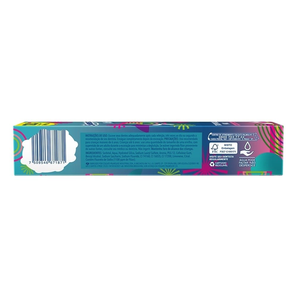 Creme Dental Sorriso Mix Tropical 120g Embalagem com 12 Unidades