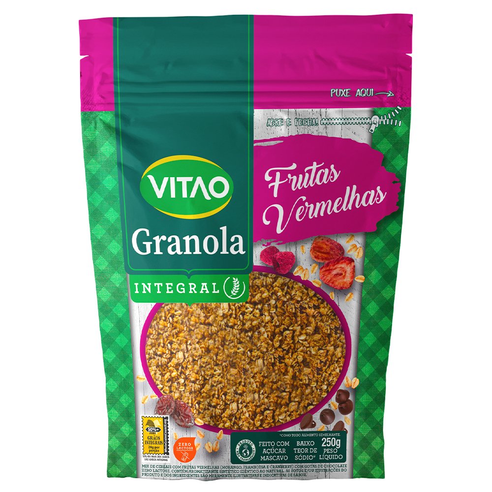 Granola Tradicional Frutas Vermelhas 250G Caixa Com 12 Unidades