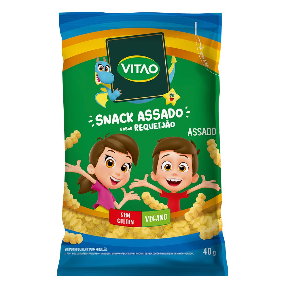 Snack Integral Requeijao Kids 40G Caixa Com 24 Unidades