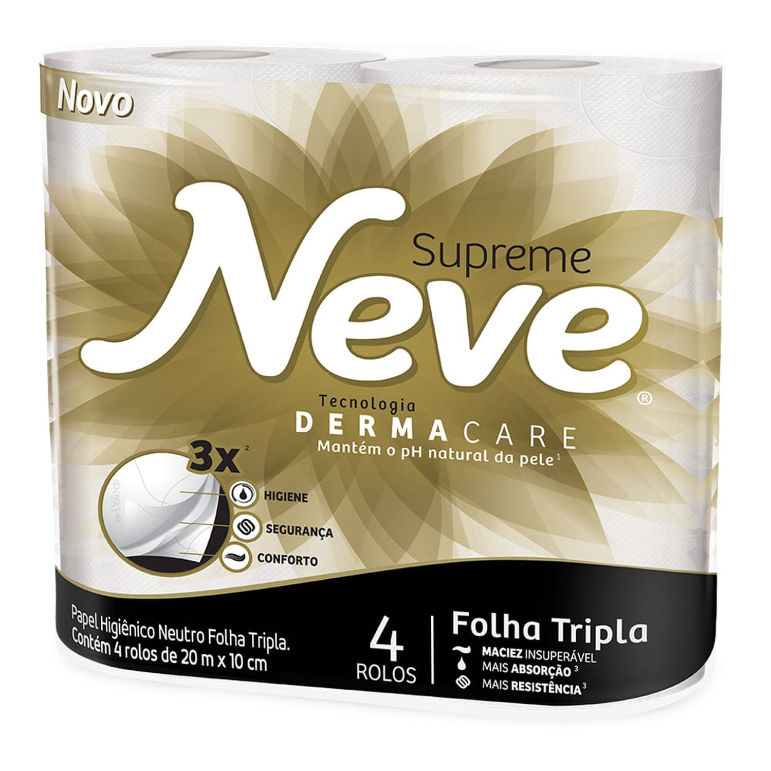 Papel Higiênico Neve Supreme 20M Com 4