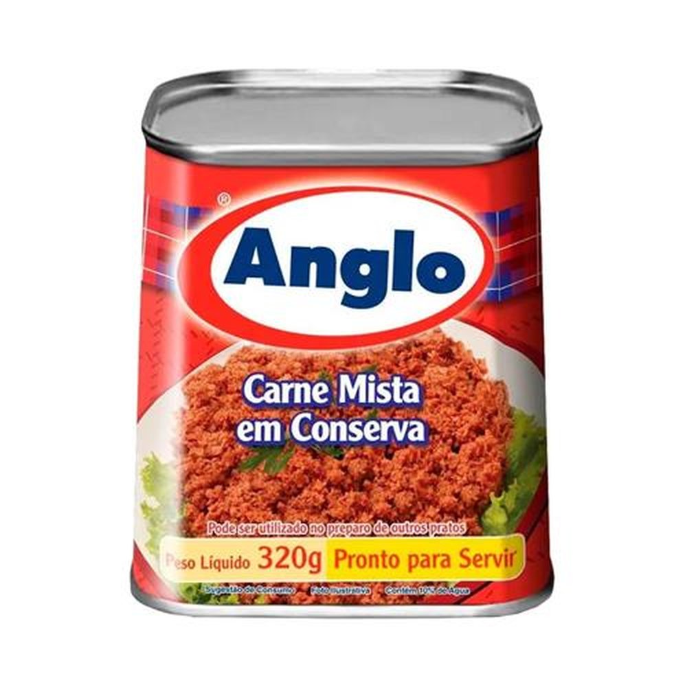 Carne Mista em Conserva ANGLO Tradicional Sabor Carne Lata 320g