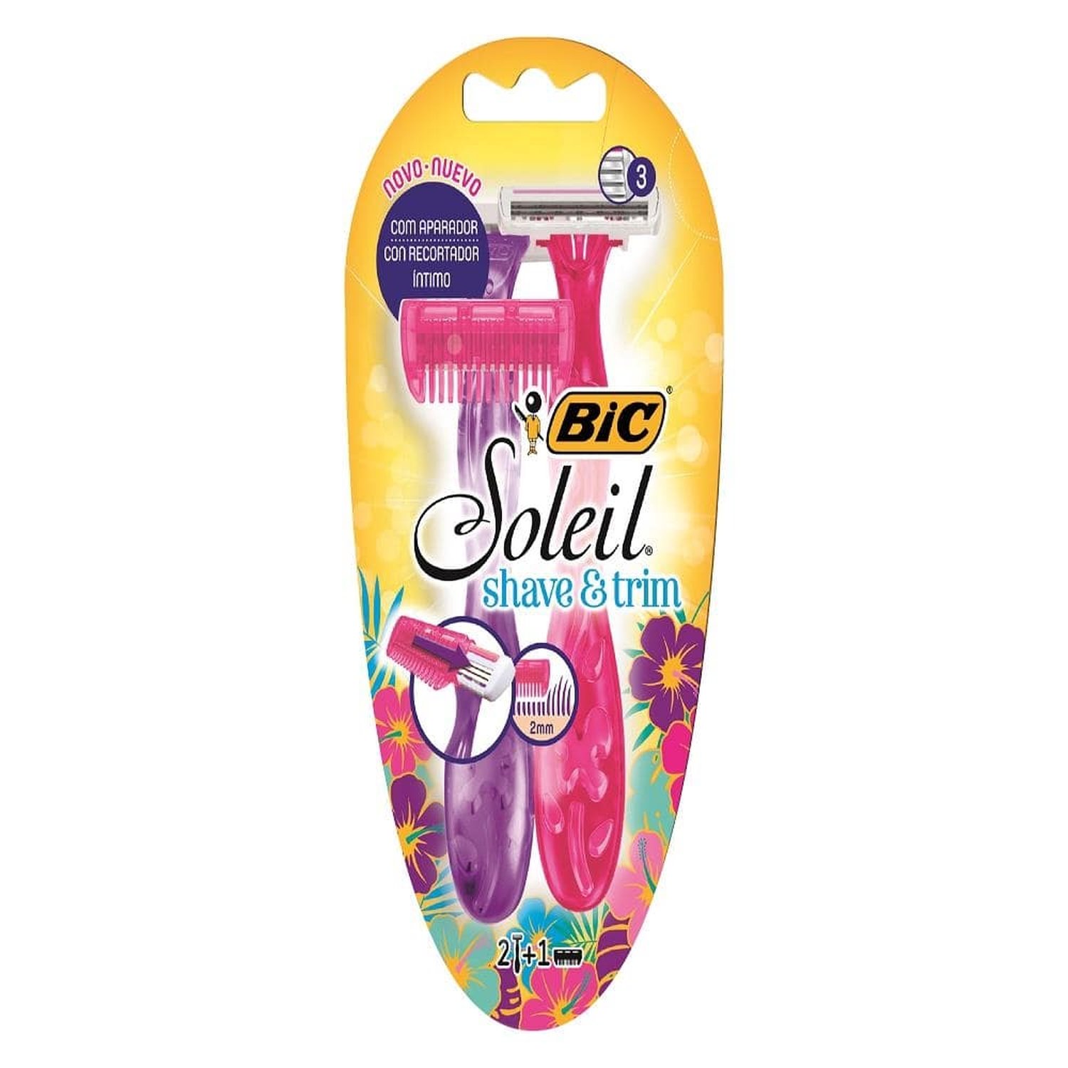 Aparelho de Depilação Bic Soleil Trimmer - Embalagem com 2 Unidades