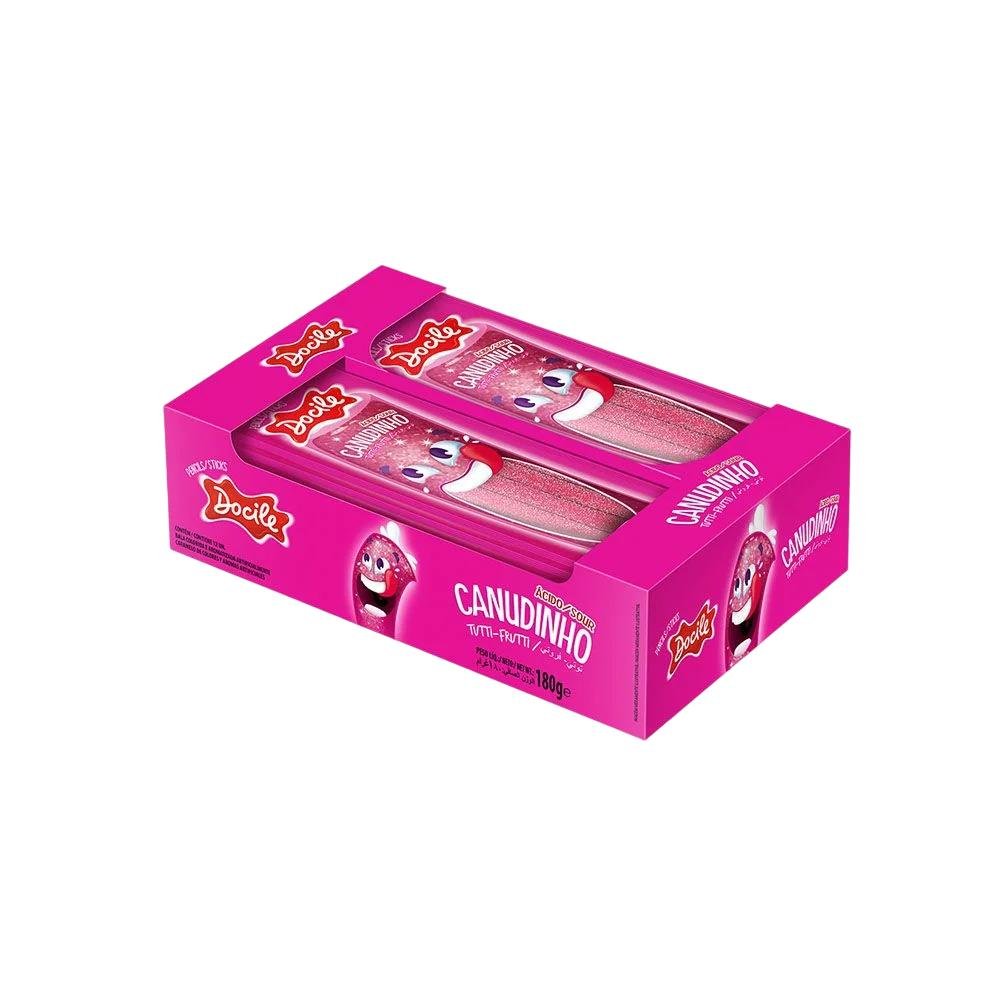 Bala Docile Regaliz Tubes Fruit Citrico 15g - 12 Unidades