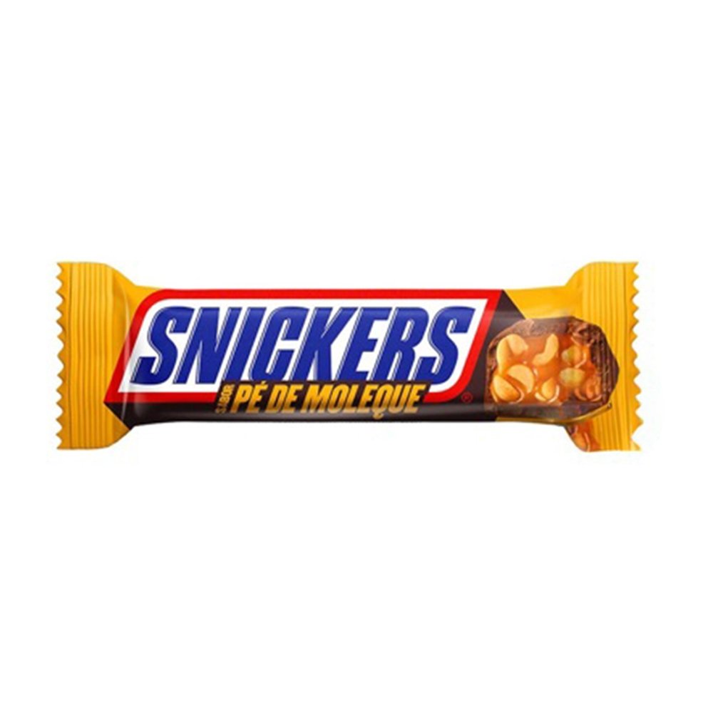 Chocolate Snickers Pé de Moleque 42g - Embalagem com 20 Unidades