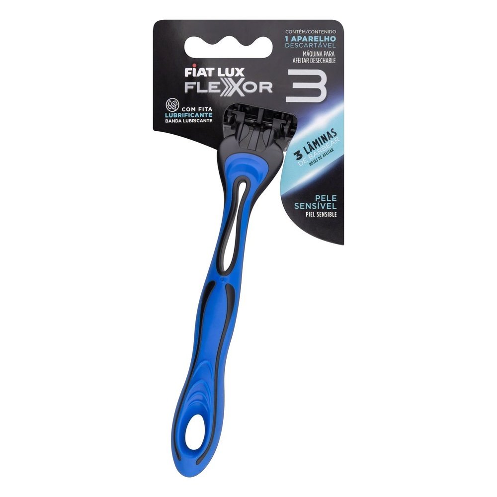 Aparelho De Barbear 3 Lâminas Fiat Lux Flexor