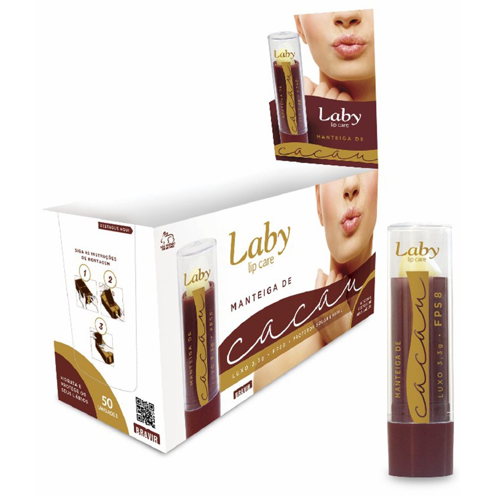 Manteiga de Cacau Luxo Laby 3,3g Display Com 50 Unidades