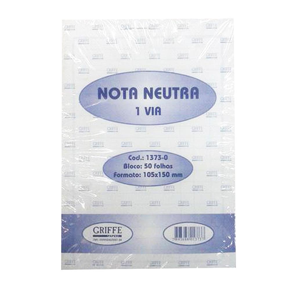Nota Neutra Griffe 1 Via 50 Folhas 105X150 Mm C/ 20 Unidade