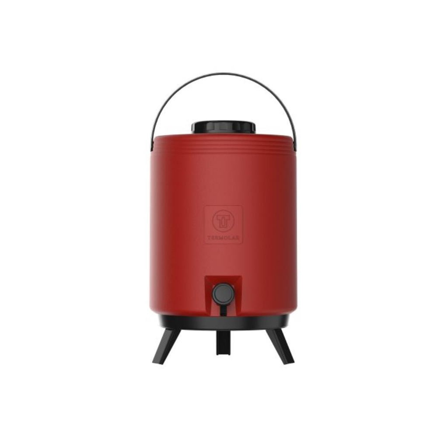 Botijão Térmico 12L Vermelho Com Torneira Maxitermo
