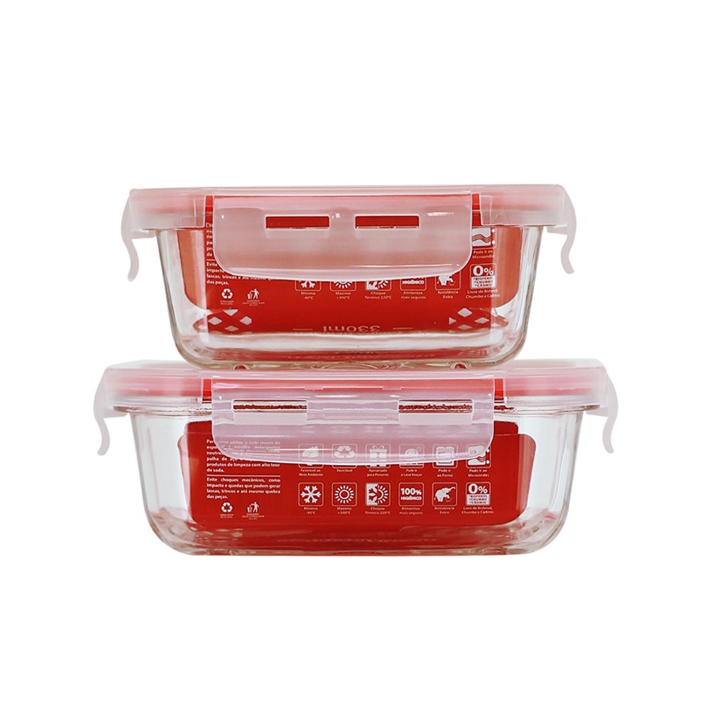 Pote Vidro Borosilicato Com Tampa Hermética 750ml