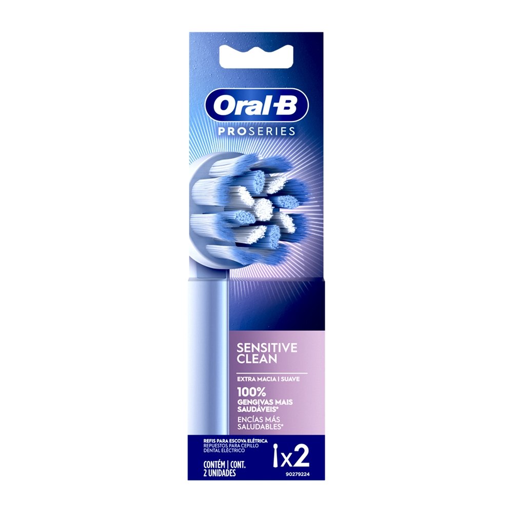 Refil Escova Elétrica Oral B Sensitive Clean - Embalagem com 2 Unidades