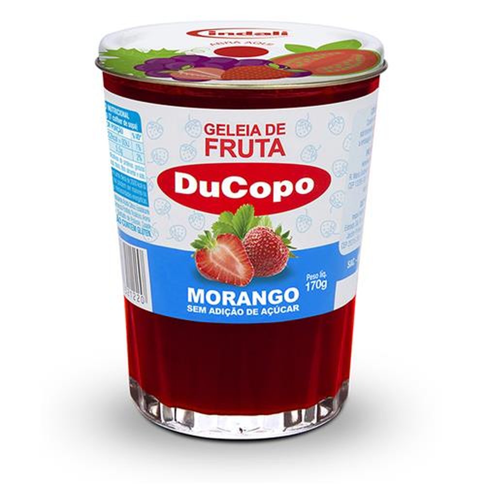 Geléia de Fruta Ducopo Morango Sem Adição de Açúcar 170g