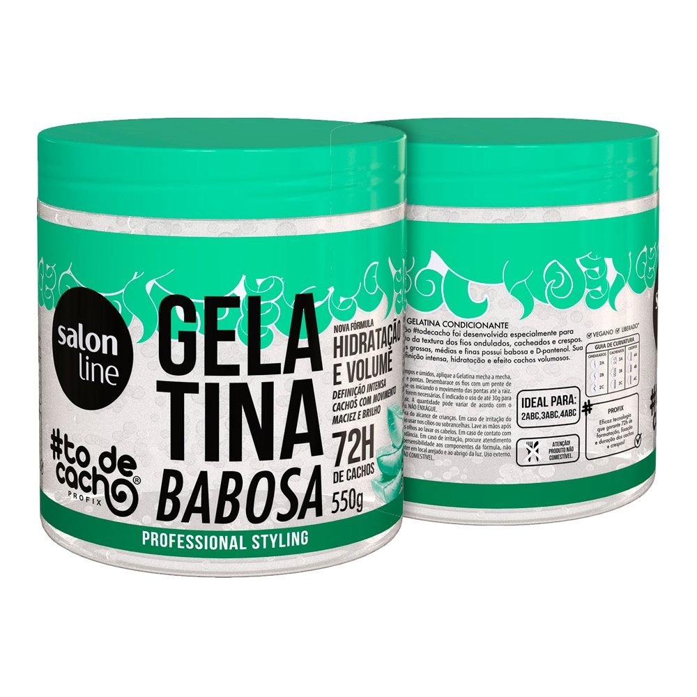 Gelatina Capilar Salon Line Tô de Cachos Babosa 550g
