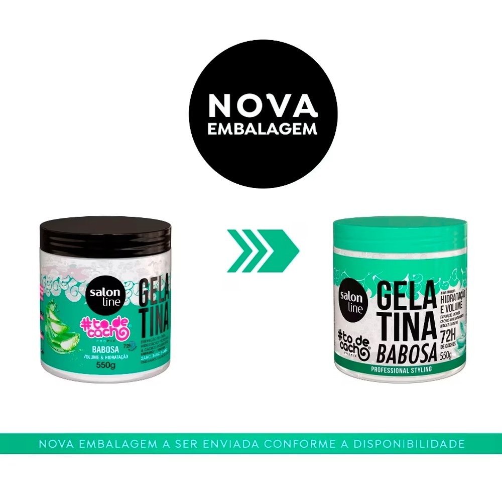 Gelatina Capilar Salon Line Tô de Cachos Babosa 550g