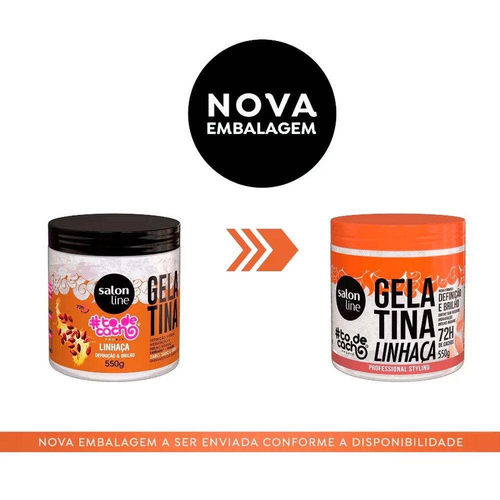 Gelatina Capilar Salon Line Tô de Cachos Linhaça 550g