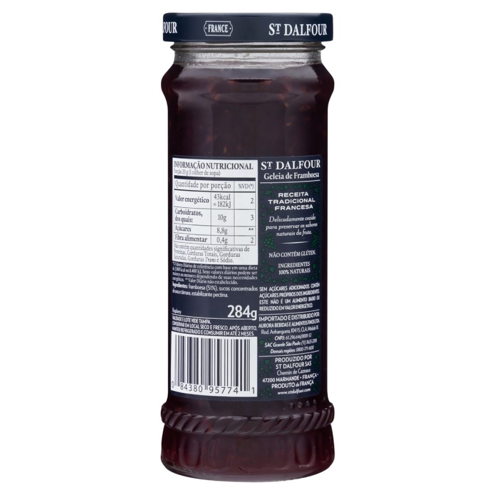 Geleia ST Dalfour Francesa Framboesa 100% Frutas 284g