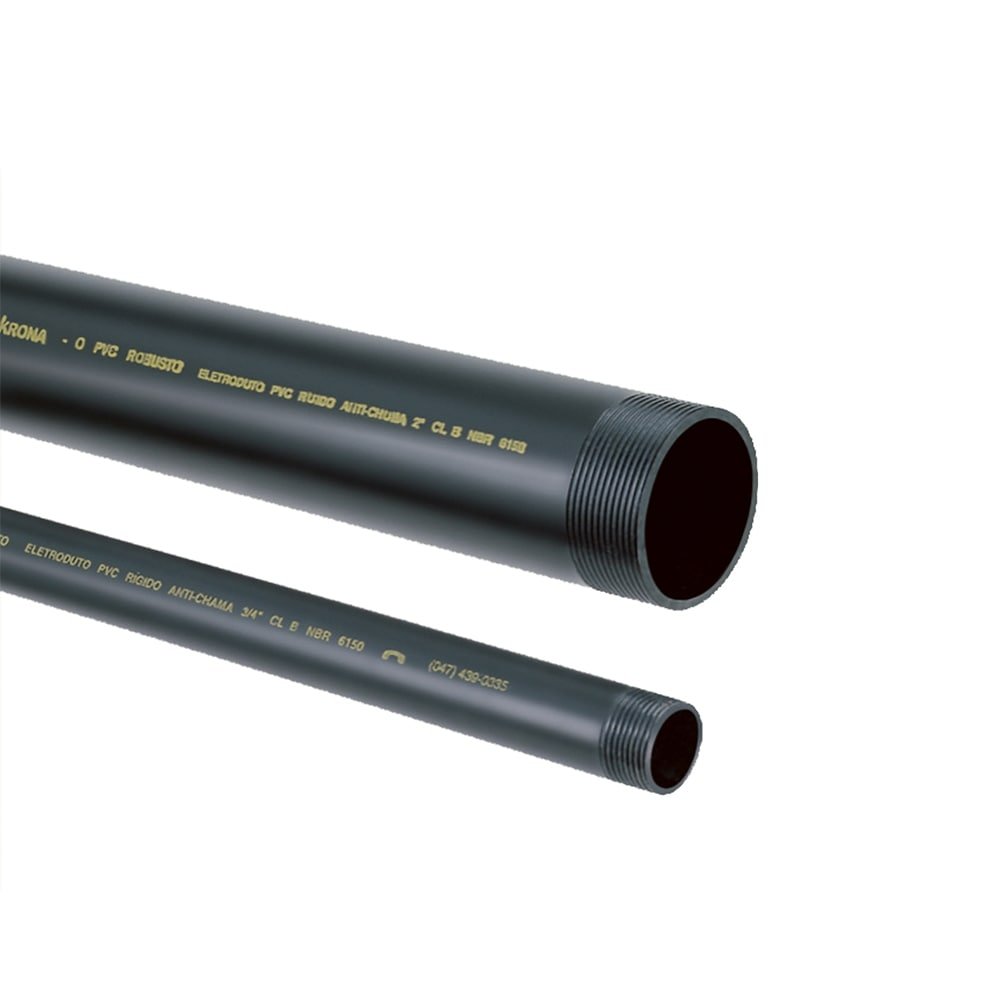 Tubo Pvc Krona Eletroduto Roscavel 2 Polegadas 3M