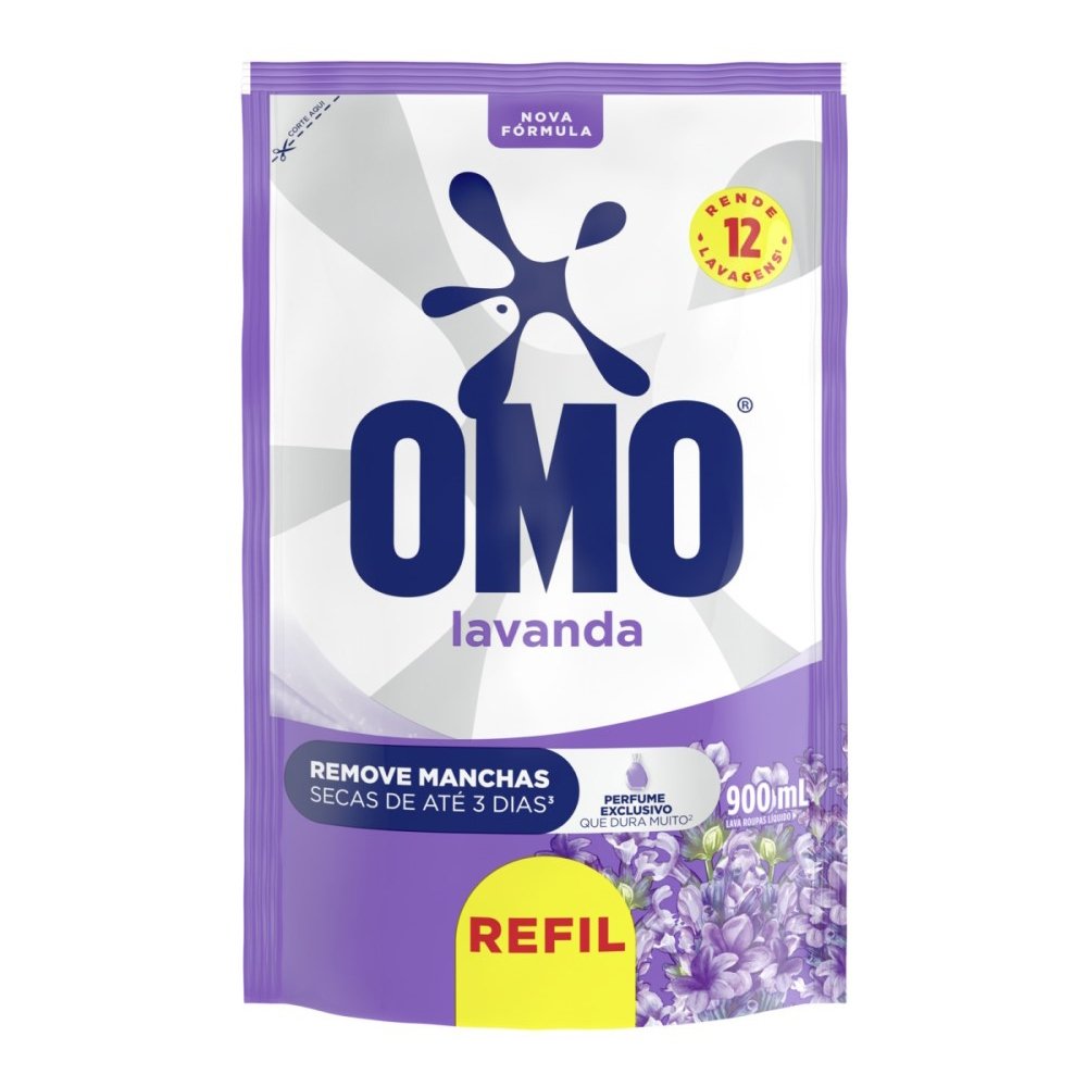 Sabão Líquido Omo Lavanda Refil Doyp 900ml
