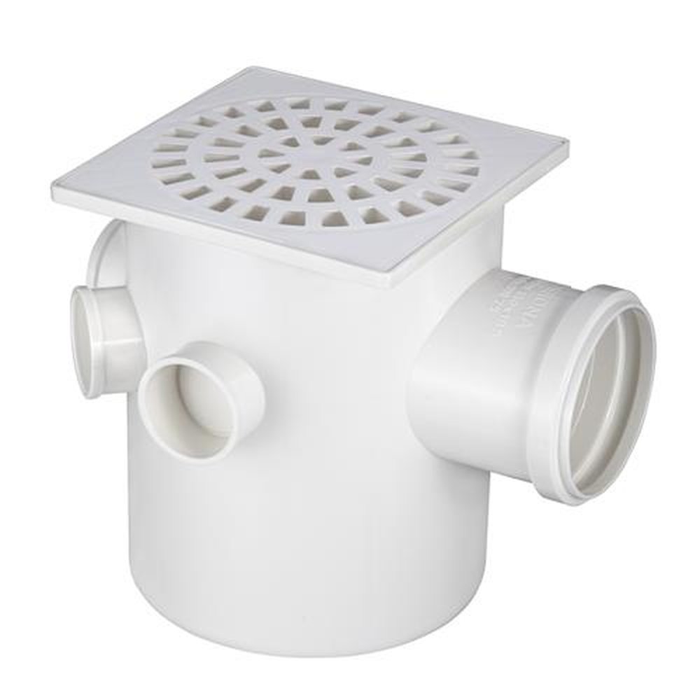 Caixa Sifonada Krona com Grelha Quadrada N17 DN 150 x 185 x 75