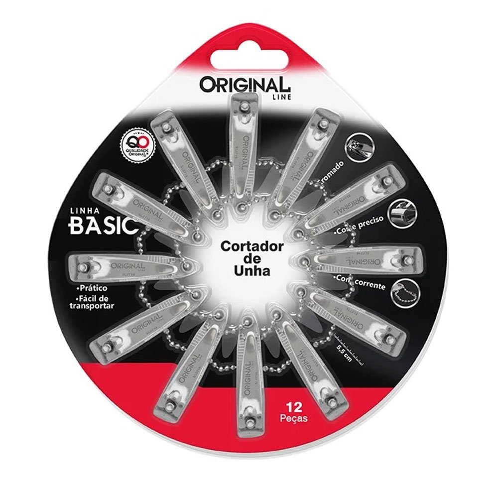 Cortador De Unhas Pequena Com 12 Peças Sl0716